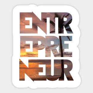 Eternal Entrepreneur : Sunset Palm Sticker